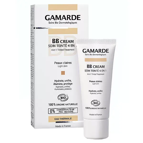 Gamarde BB Cream Soin Teinté 4 en 1 Peaux Claires Bio 40ml