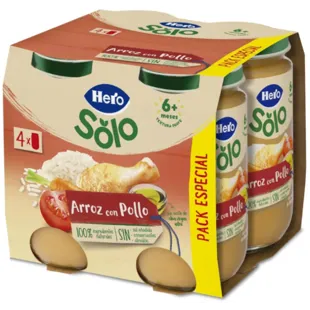 Hero Solo Chicken Rice Jars +6m 4x235 gr
