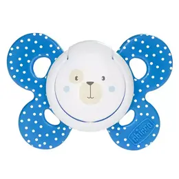 Chicco Sucette Physio Forma Comfort Silicone +6m Bleu Pois + Boîte de Stérilisation