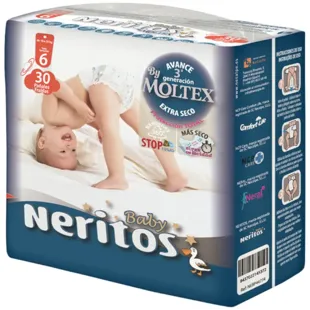 Neritos by Moltex Diapers Size 6 (18-30 Kg) 30 units
