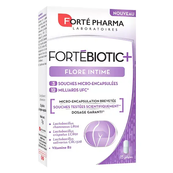 Forté Pharma Fortébiotic + Flora Íntima 15 cápsulas