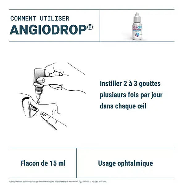 Densmore Angiodrop Fatigue, Sécheresse Occulaires - Solution Ophtalmique 15ml