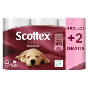 Carta igienica Scottex Silk trapuntata, 6 rotoli