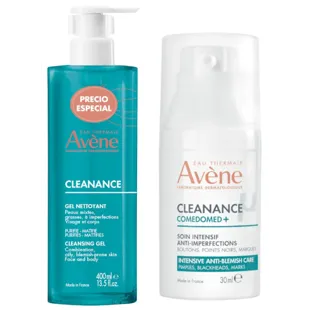 Avène Cleanance Acne Cleansing Gel for Oily Skin 400ml + Comedomed Anti-Imperfection 30ml