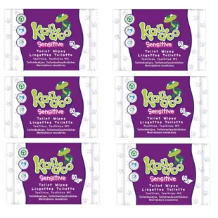 Lenços umedecidos Kandoo Sensitive 6x60 unidades