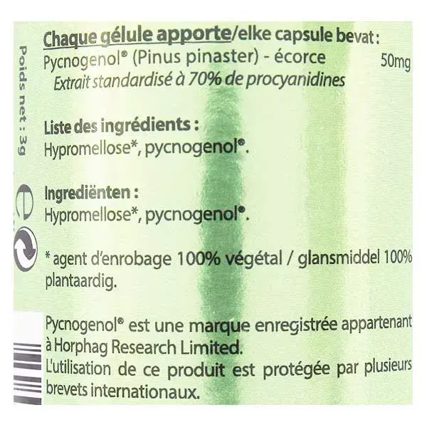 Vit'all+ Pycnogenol 50mg 30 gélules végétales