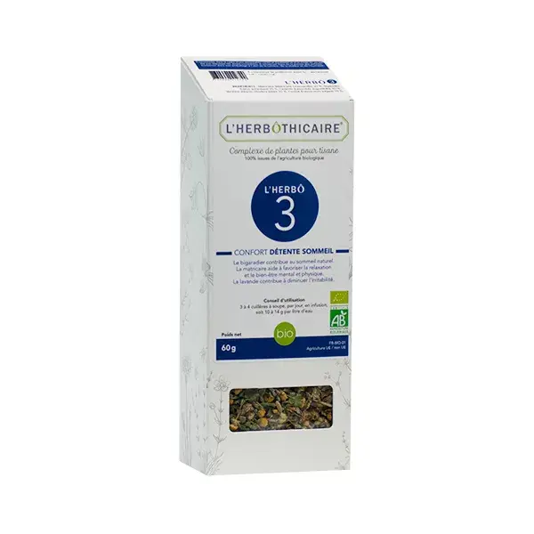 L'Herbôthicaire L'Herbo 3 Organic Sleep + Relax Infusion 60g
