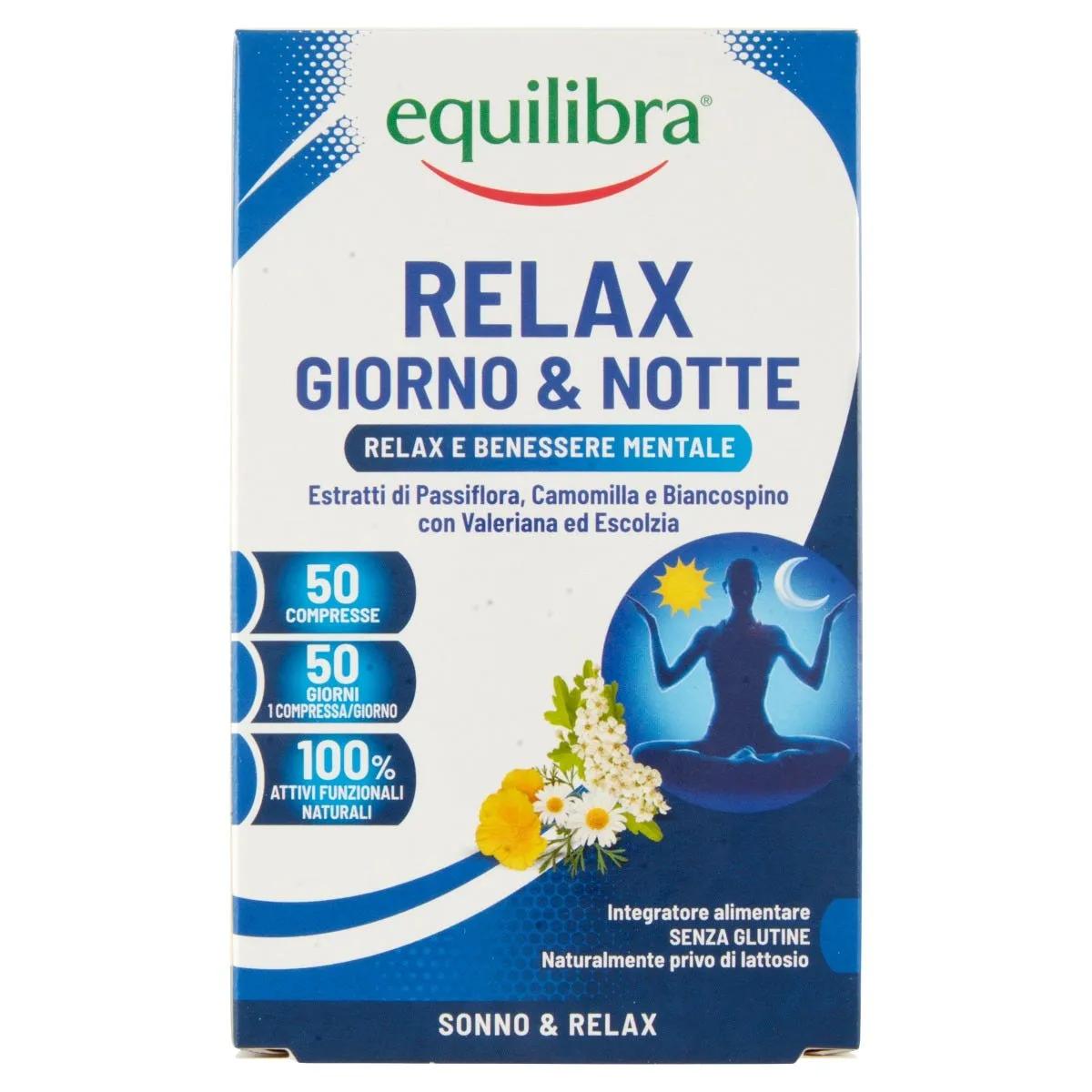 Equilibra Relax Giorno E Notte Integratore Per Il Sonno 50 Compresse