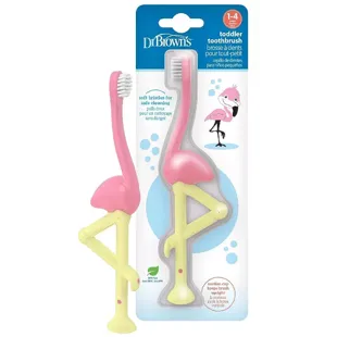 Dr. Brown's Kleinkindzahnbürste 1-4 Jahre Flamingo