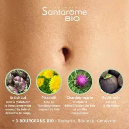 Santarome Bio - Bien-Être du Foie Bio - Confort Digestif - 30 gélules