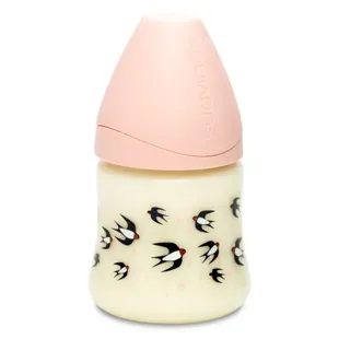 Suavinex Biberon Rondine Rosa Tettarella in Silicone 3 Vitesses 150ml
