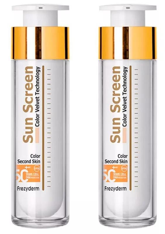 Frezyderm Velvet Sun Screen Facial SPF50+ Color 2x50 ml