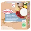 Babybio Desserts Lactés Gourde Brassé Lait de Chèvre Pomme Framboise +6m Bio 4 x 85g