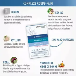 Granions Coupe Faim Konjac Psyllium Chrome Boite de 60 gélules