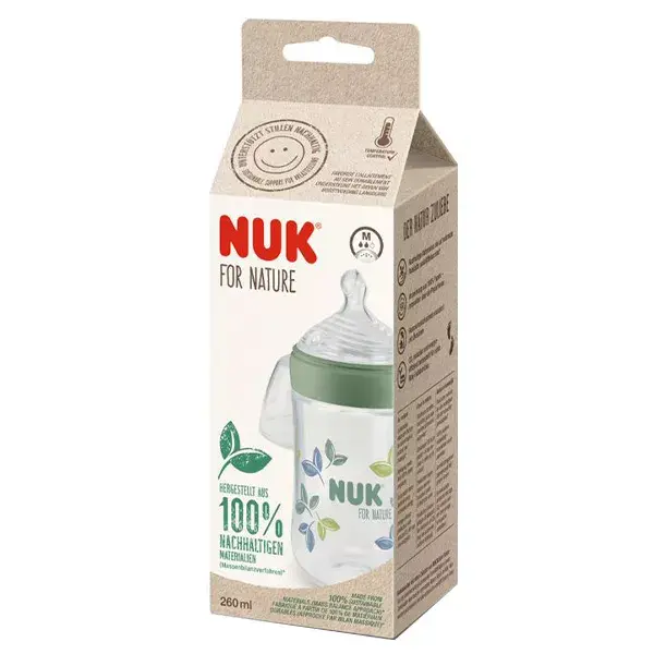 Nuk Biberon NUK for Nature 260ml M TC Eucalyptus