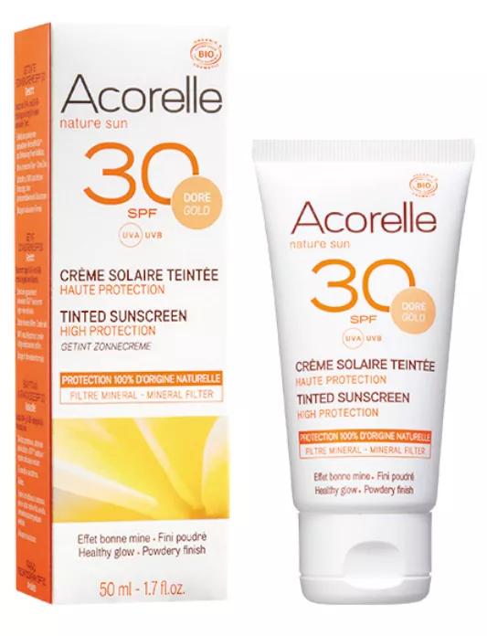 Acorelle Creme Solar Facial Cor Dourado SPF30 BIO 50ml