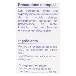 Nat & Form Ampoules Radis Noir Bio 20 unités