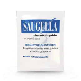Saugella Dermoliquide Lingette Intime Nettoyante - 10 unités