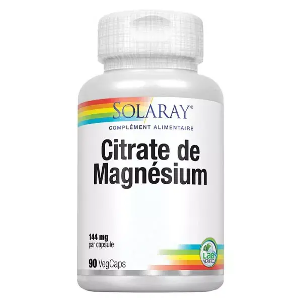 Solaray Citrate de Magnésium 90 capsules végétales