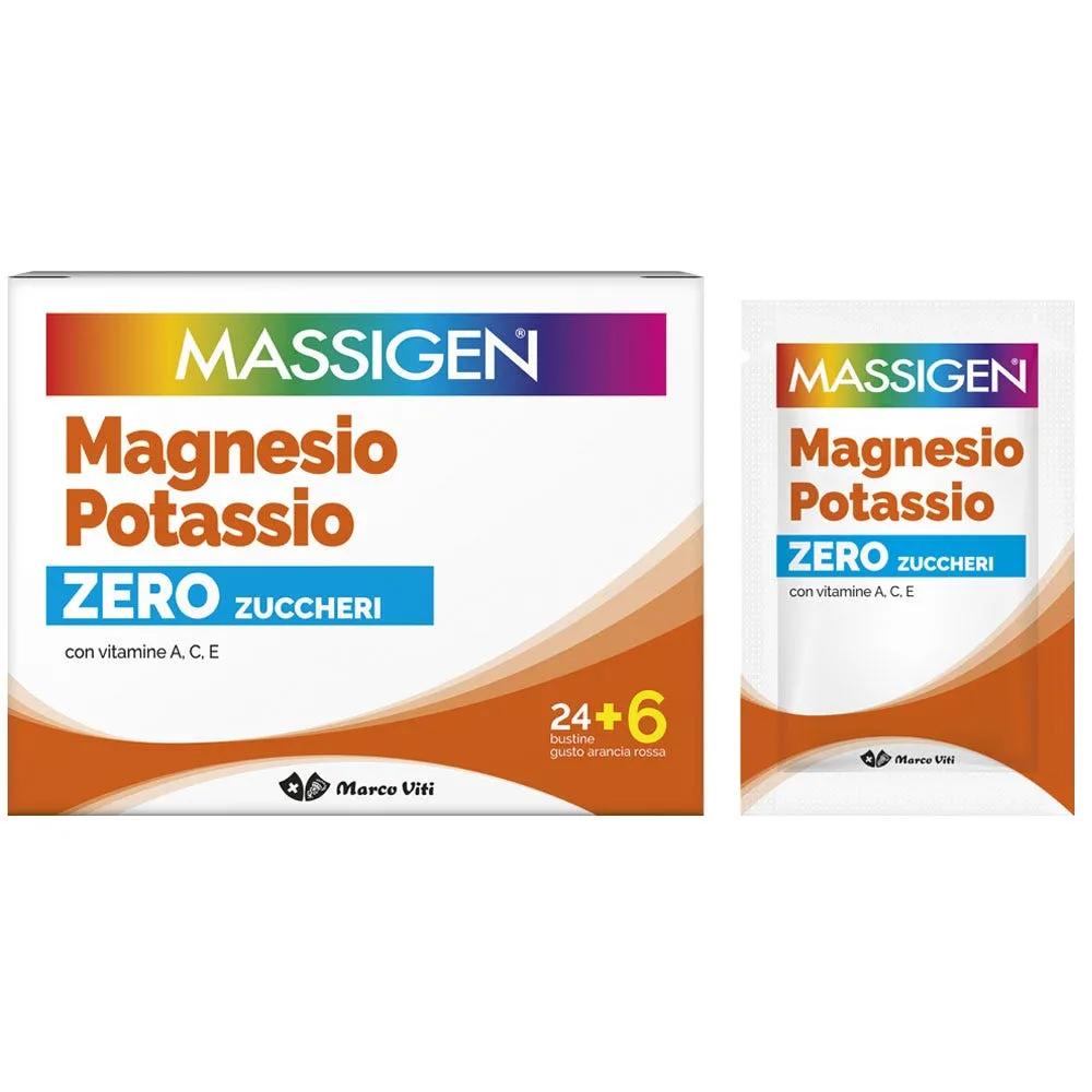 Massigen Magnesio e Potassio Zero Zuccheri 24+6 Bustine OMAGGIO