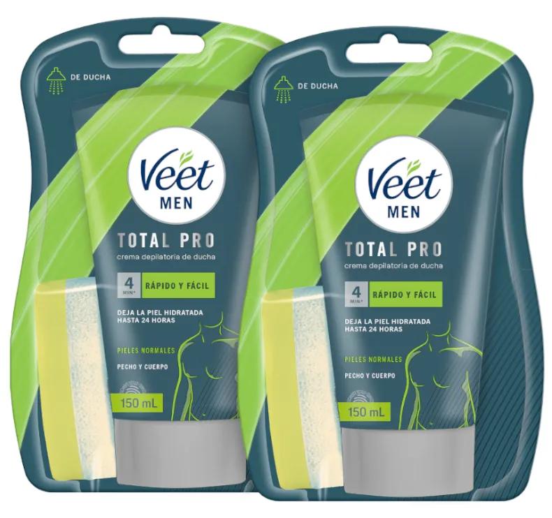 Veet Men Shower Hair Removal Cream 2x150 ml