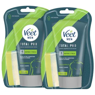 Veet Men Dusch-Haarentfernungscreme 2x150 ml