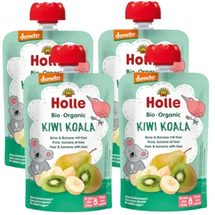 Holle Smoothie KIWI KOALA Pear, Banana and Kiwi +8m 4x100 gr