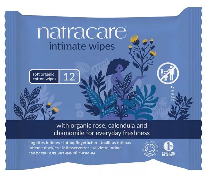 Natracare 12 unités de lingettes d'hygiène intime