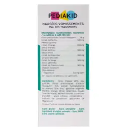 Pediakid Nausées Vomissements Mal des Transports Flacon 125ml