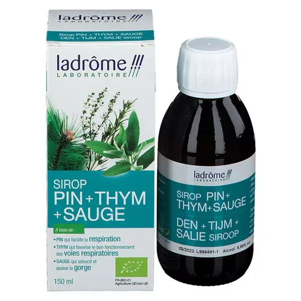 Ladrome pine syrup, thyme & Sage BIO 150ml