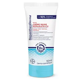 BepanthenDerma Crème Mains Réparatrice Mains Très Sèches et Abimées 50ml