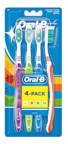 Oral-B Escova de Dentes 123 Shiny Clean Medio 4 un