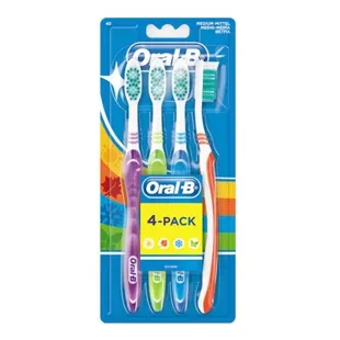Oral-B Escova de Dentes Média 123 Brilhante Clean Pack 4 unidades
