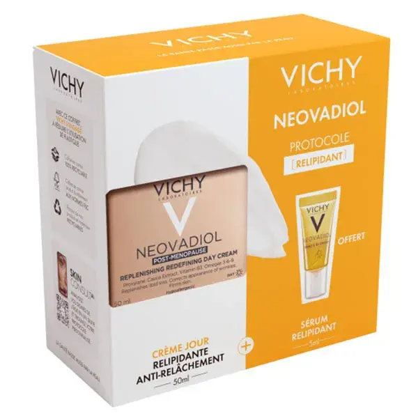 Vichy Coffret Neovadiol Protocole Post-Ménopause Relipidant Crème 50ml + Sérum Neovadiol 5ml Offert