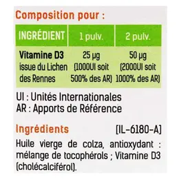 Santé Verte Vit D3 Végétale 1000UI Spray 20ml