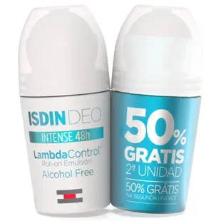 Isdin Lambda Control Desodorante Sin Alcohol Roll-on 2x50 ml