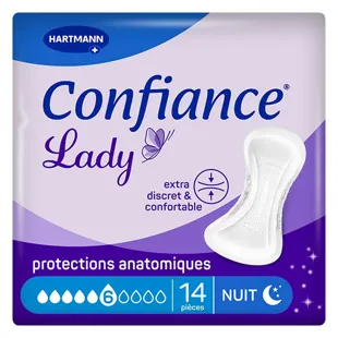 Hartmann Confiance Lady Notte Protezioni Anatomiche all'Aloe Vera 6 Gocce 14 unità