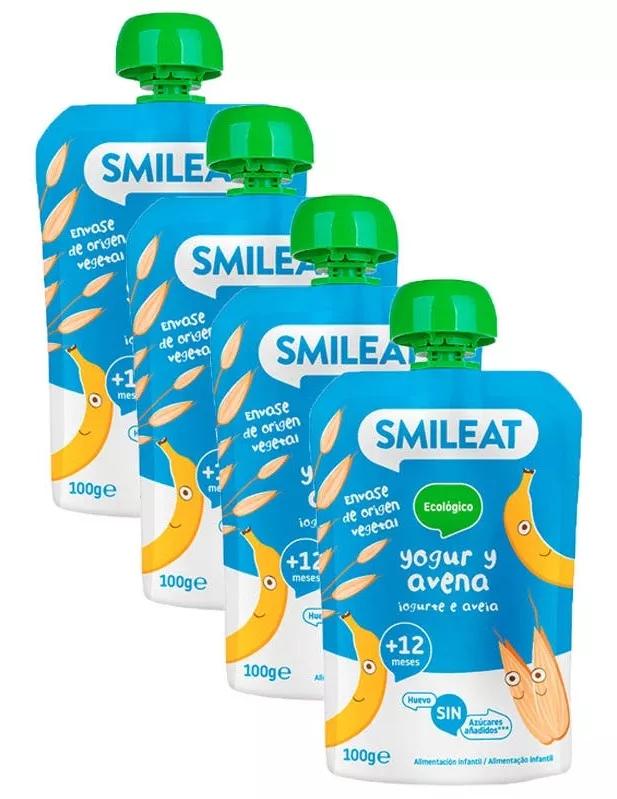 Smileat Pouch Iogurte e Aveia Ecológico 4 uds