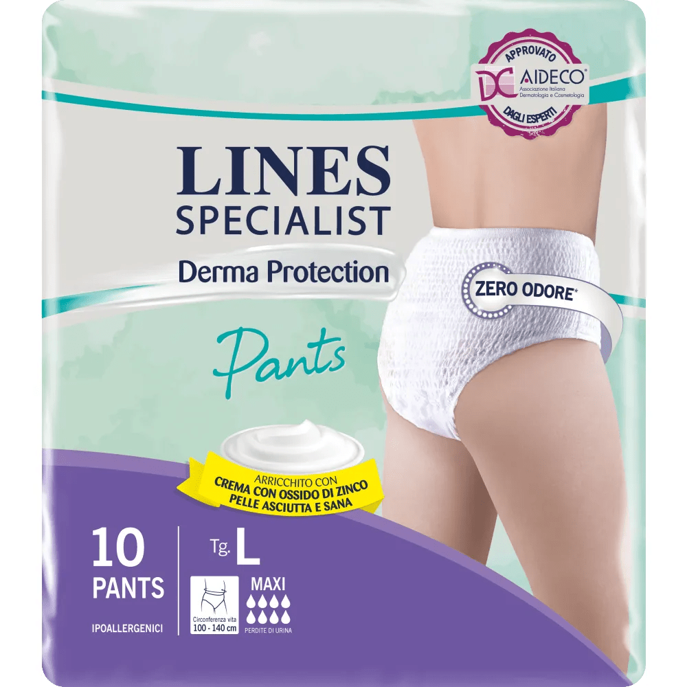 Lines Specialist Derma Protection Pannolone Incontinenza Maxi Taglia L 10 Pezzi