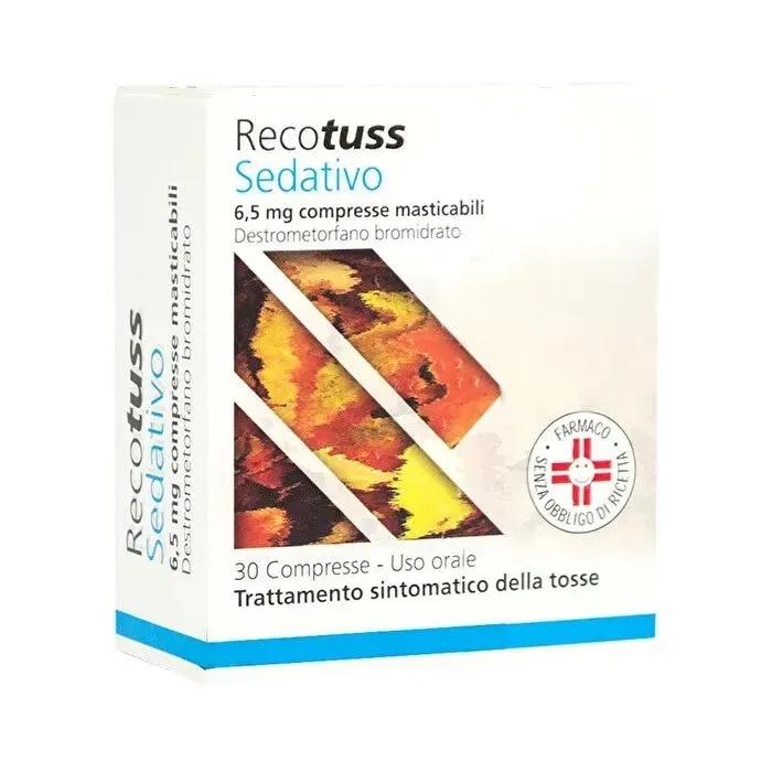 Recotuss Sedativo 6,5 mg Destrometorfano bromidrato Tosse 30 Compresse Masticabili