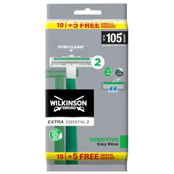 Wilkinson Sword Extra 2 Sensitive Razor 10 stuks + 5 GRATIS