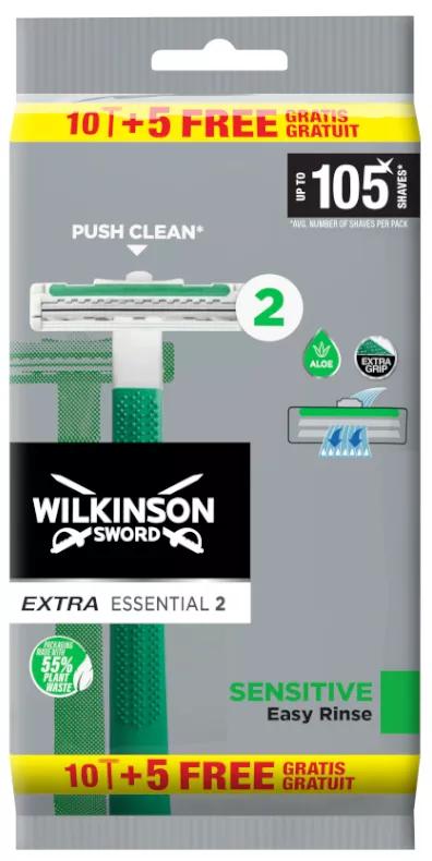 Wilkinson Sword Extra 2 Sensitive Razor 10 stuks + 5 GRATIS