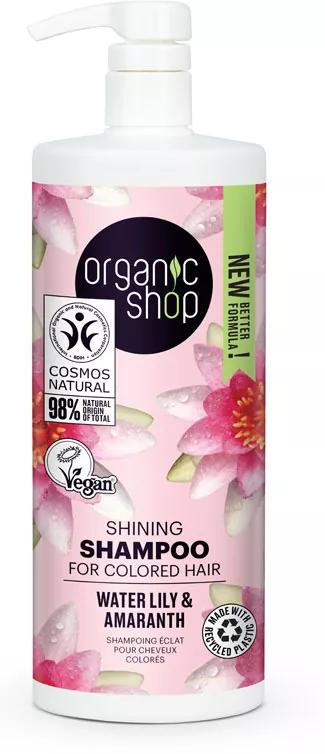 Organic Shop Shampoo Brilho Nenúfar tingido e amaranto1 Litro