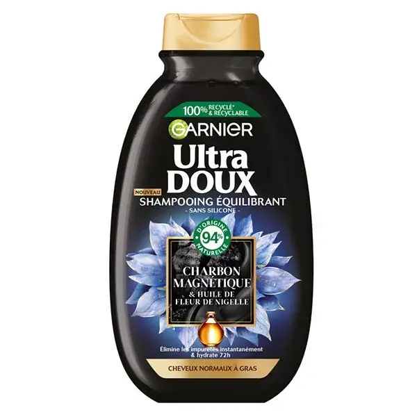 Garnier Ultra Doux Magnetic Charcoal Balancing Shampoo 250ml