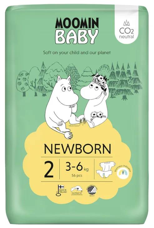 Moomin Babyluiers Maat 2 (3-6kg) 56 stuks