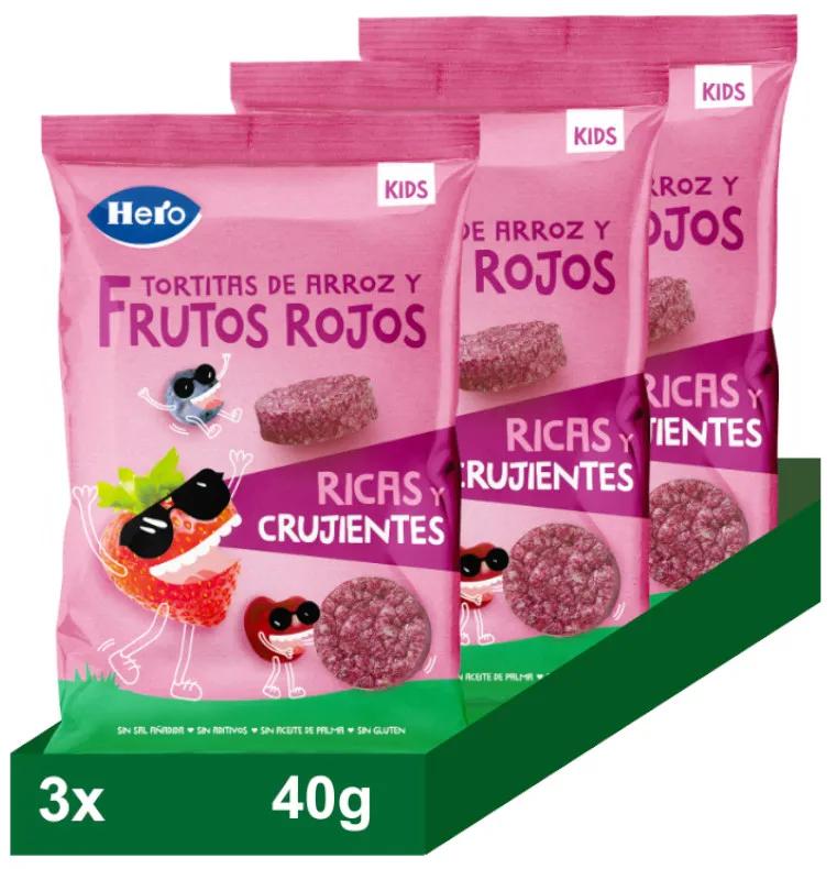 Hero Kids Snack Rode Fruit Pannenkoeken +36m 3x40 gr