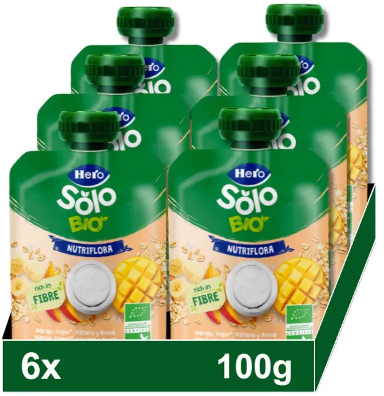 Hero Solo Bio Mango, Banane und Joghurtbeutel +6m 6x100 gr