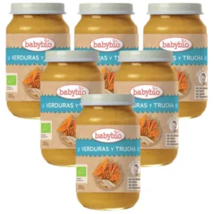 Babybio Traditional Menu Jar Vegetables with Trout +8m 6x200 gr