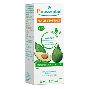Puressentiel Oli vegetali biologici al 100% Olio vegetale di avocado biologico 50 ml