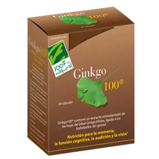 100% Natural Ginkgo Energía 60 Cápsulas